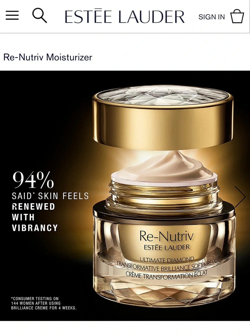 Estée Lauder are-Nutiv ultimate diamond creme